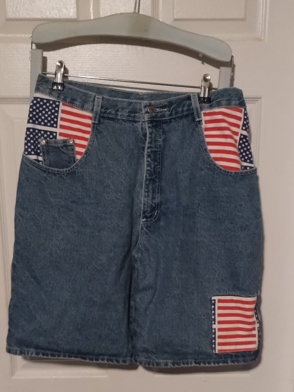 Vintage 90s Cobra Jeans American Flag Denim Shorts Shorts High Waisted.